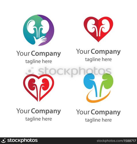 Kidney care logo images illustration design