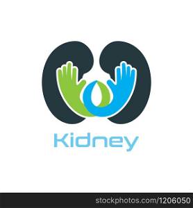 Kidney Care vector illustration design logo template symbol