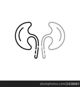 Kidney healthy logo vector icon illustration design