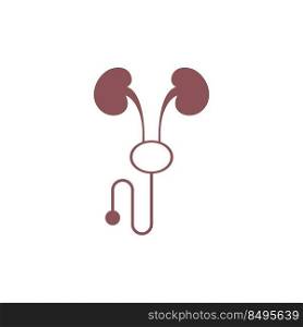 Kidney icon logo design template vector