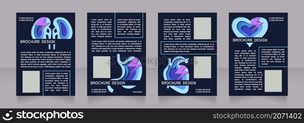 Kidney stones signs and symptoms blank brochure layout design. Vertical poster template set with empty copy space for text. Premade corporate reports collection. Editable flyer paper pages. Kidney stones signs and symptoms blank brochure layout design
