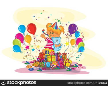 Kids birthday party Royalty Free Vector Image