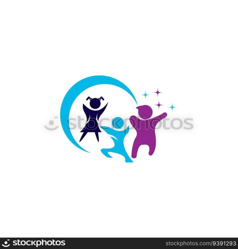 kids concept vector illustration icon design