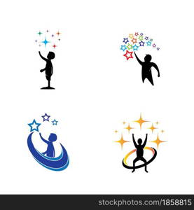 Kids Dream Logo Design Template Vector Illustration