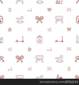 Kids icons pattern seamless white background Vector Image