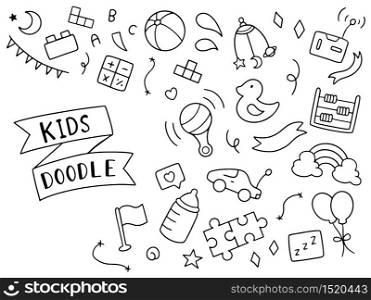 Kids illustration. Doodle design concept