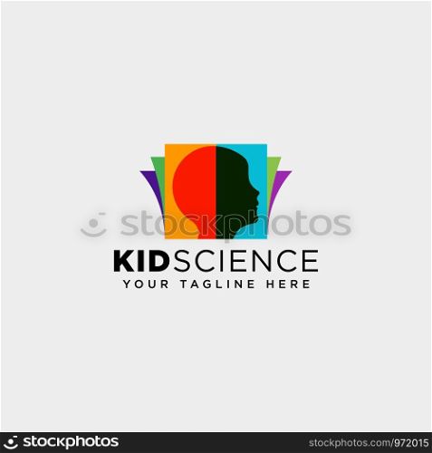 kids learning, science creative logo template vector illustration icon element isolated - vector file. kids learning, science creative logo template vector illustration icon element isolated