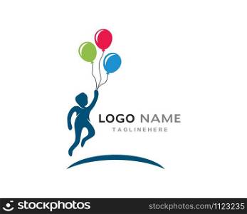 Kids logo concept vector template