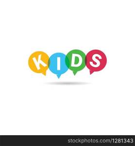 Kids logo vector icon design template