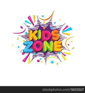 Kids Title Event Vector icon design illustration Template