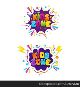 Kids Title Event Vector icon design illustration Template