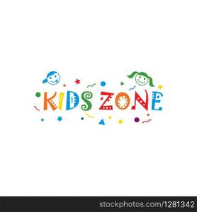 kids zone template illustration design