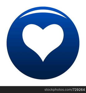 Kind heart icon. Simple illustration of kind heart vector icon for any design blue. Kind heart icon vector blue