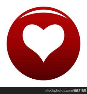 Kind heart icon. Simple illustration of kind heart vector icon for any design red. Kind heart icon vector red
