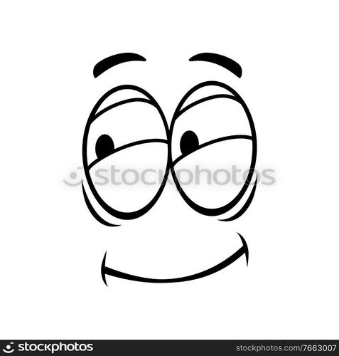 Kind smiling emoji symbol isolated emotion face. Vector smiling old ...