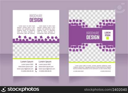 Kindergarten contact info blank brochure design. Template set with copy space for text. Premade corporate reports collection. Editable 2 paper pages. Smooch Sans Light, Bold, Arial Regular fonts used. Kindergarten contact info blank brochure design