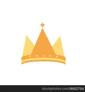 king and queen crowns symbols or logo elements. Set of Geometric vintage crown