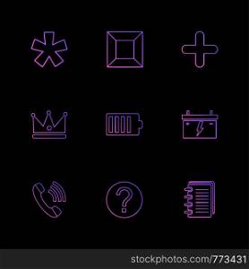 king , call , diary , battery, shapes , electronic , time , ecology , icon, vector, design, flat, collection, style, creative, icons , traingle , square , hexagon , pentagon , battery , electricity ,