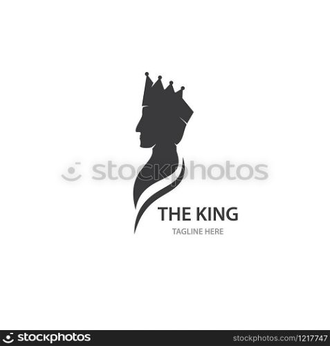 King character logo vector template