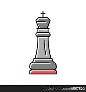 king chess color icon vector. king chess sign. isolated symbol illustration. king chess color icon vector illustration