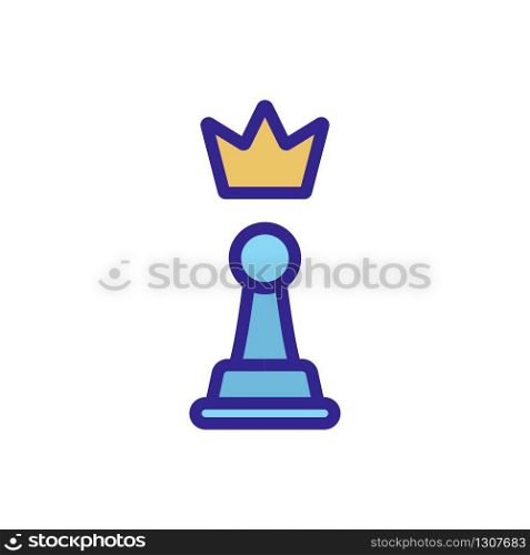 king chess figure icon vector. king chess figure sign. color isolated symbol illustration. king chess figure icon vector outline illustration