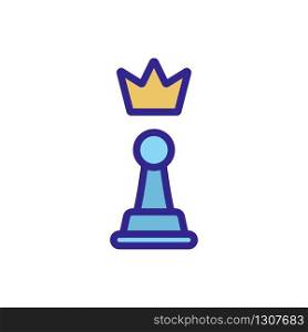 king chess figure icon vector. king chess figure sign. color isolated symbol illustration. king chess figure icon vector outline illustration
