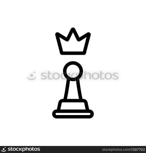 king chess figure icon vector. king chess figure sign. isolated contour symbol illustration. king chess figure icon vector outline illustration