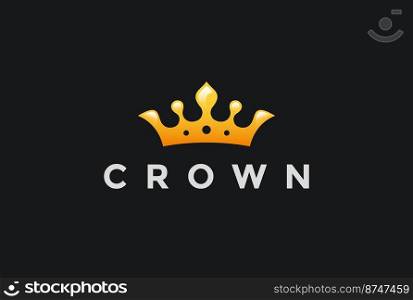 King crown abstract logo design