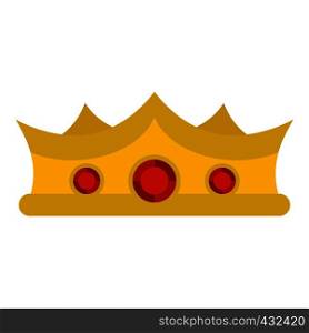 King crown icon flat isolated on white background vector illustration. King crown icon isolated
