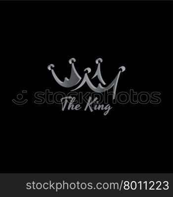 king crown logo template. king crown logo template vector art illustration