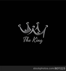 king crown logo template. king crown logo template vector art illustration