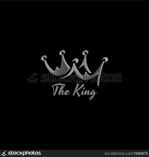 king crown logo template vector art illustration. king crown logo template