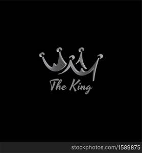 king crown logo template vector art illustration. king crown logo template