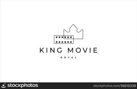 King Film Logo Design Vector Icon Illustration