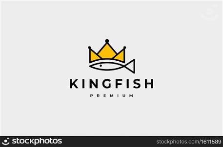 King Fish Logo Design Vector Illustration