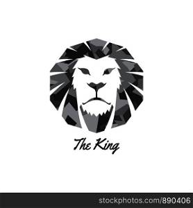 king lion endangered species logo sign vector art. king lion endangered species logo sign vector
