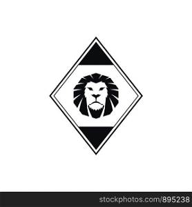 king lion endangered species logo sign vector art. king lion endangered species logo sign vector