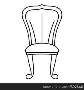 King throne icon. Outline king throne vector icon for web design isolated on white background. King throne icon, outline style