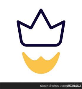 King with a crown with dandy mustache