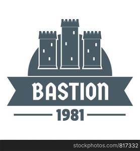 Kingdom bastion logo. Simple illustration of kingdom bastion vector logo for web. Kingdom bastion logo, simple gray style