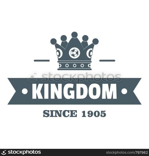 Kingdom logo. Simple illustration of kingdom vector logo for web. Kingdom logo, simple gray style