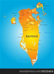Kingdom of Bahrain vector color map