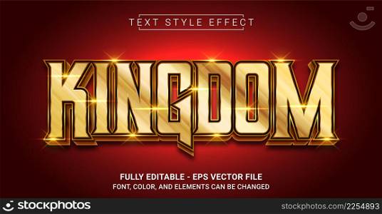 Kingdom Text Style Effect. Graphic Design Element.
