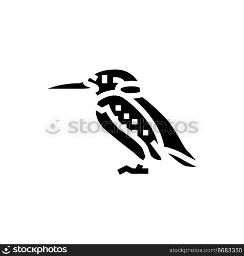 kingfisher bird exotic glyph icon vector. kingfisher bird exotic sign. isolated symbol illustration. kingfisher bird exotic glyph icon vector illustration