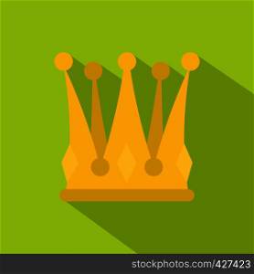 Kingly crown icon. Flat illustration of kingly crown vector icon for web. Kingly crown icon, flat style