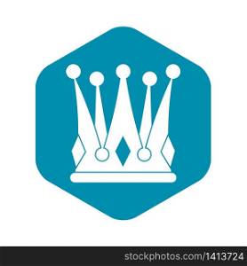 Kingly crown icon. Simple illustration of kingly crown vector icon for web. Kingly crown icon, simple style