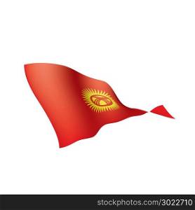 kirghizia flag, vector illustration. kirghizia flag, vector illustration on a white background