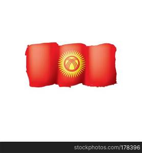 kirghizia flag, vector illustration on a white background. kirghizia flag, vector illustration on a white background.
