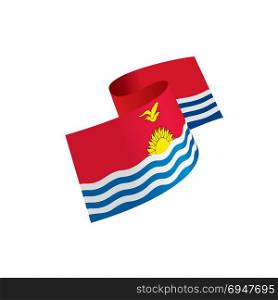 Kiribati flag, vector illustration. Kiribati flag, vector illustration on a white background