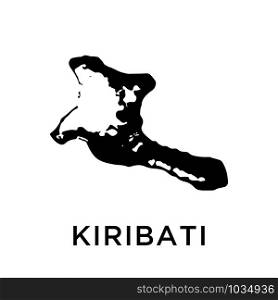 Kiribati map icon design trendy